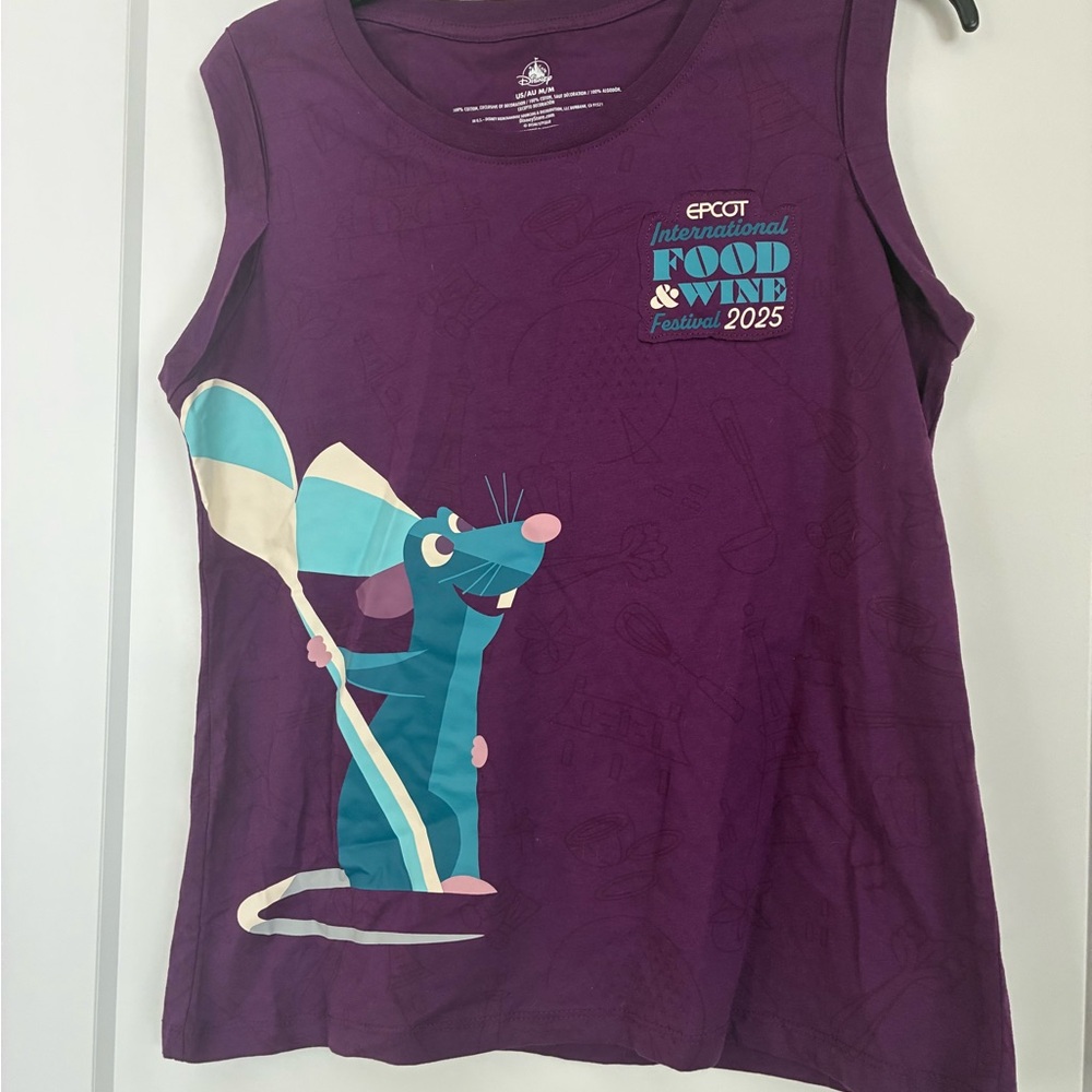 Disney Purple Tank Top with Ratatouille Design